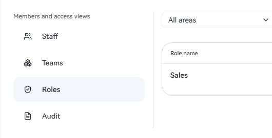 Focused view of localized YiTaiCOS role and access controls